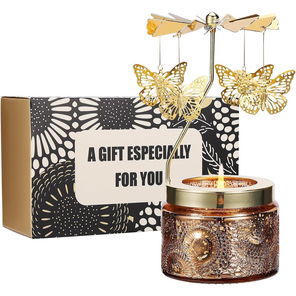 Butterfly Candle Gifts, Unique Birthday Gift, Rotatable Scented